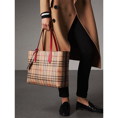 burberry reversible tote red|burberry haymarket tote medium.